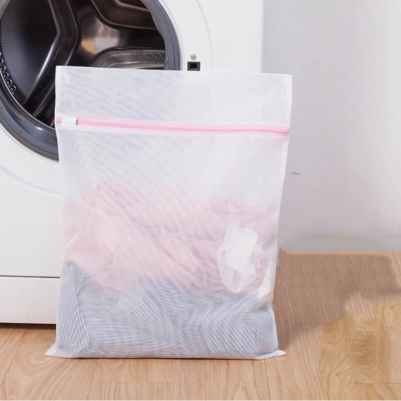 Kit com 5 Sacos De Lavar Roupas Protetor De Roupa Íntima Lingerie Tamanho Grande