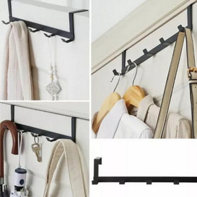 Suporte Gancho Cabide 6,3x7,5x29cm Organizador Para Porta Organizadores 5 Ganchos Pendurar Multiuso