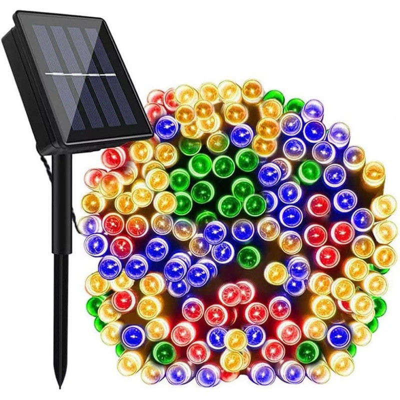 Leds Solar 10M USO EXTERNO Natal Externo Fixo E 8 Funções Prova D'água Cordão Luzes